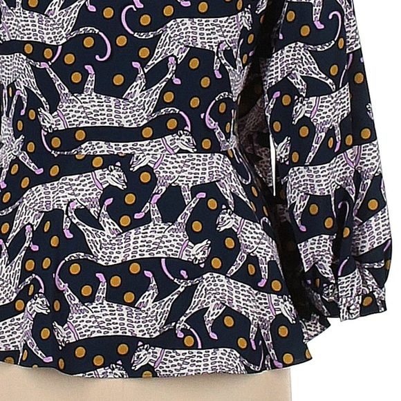 🎁 50% OFF Bundles 🎁 NWT Kate Spade Panther Dot Wrap Blouse Size 8 - Picture 8 of 9